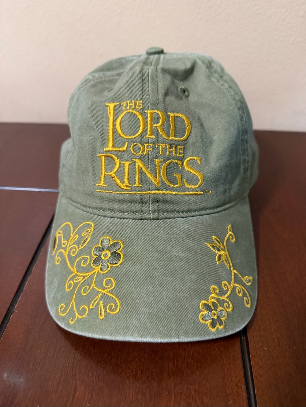 The Lord of the Rings Green Embroidered Hat Adjustable Strap Cap